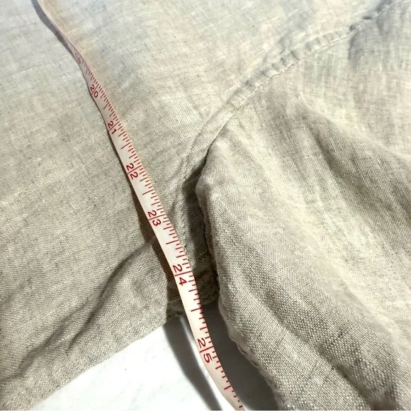 Banana Republic 100% Line Light Beige Shirt Beach Coastal Resortwear Size L - Picture 8 of 9